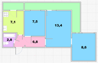 Продам квартиру 3 комнаты - Изображение #1, Объявление #1723308