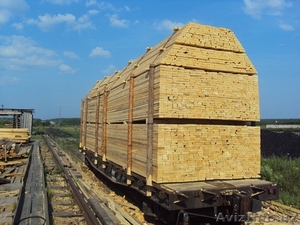 Пиломатериал(доска обрезная,  брус) из России(вагонами)