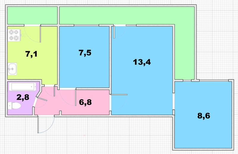 Продам квартиру 3 комнаты - Изображение #1, Объявление #1723308